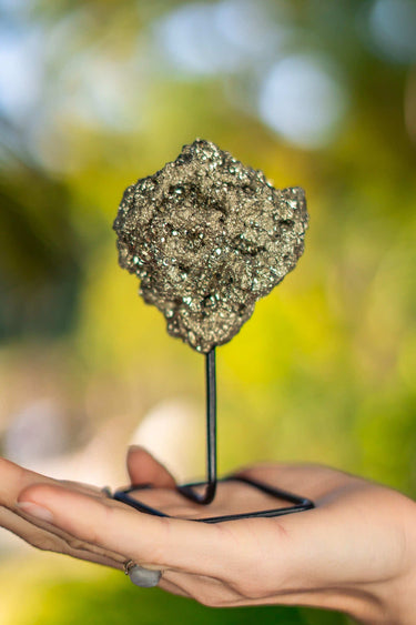 Pyrite Cluster on Stand